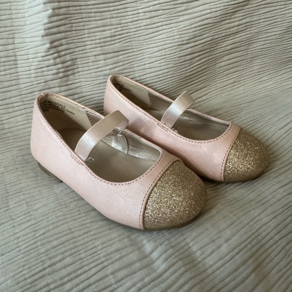 Pink and Gold Mary Jane Shoes